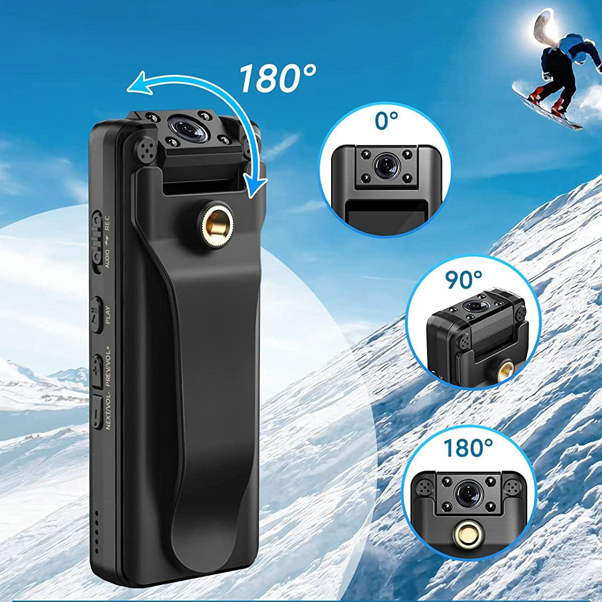 A22 Action Camera HD 1080P Camcorder Recording Infrared LCD Screen DVR DV Audio Video Record Bicycle Support DV