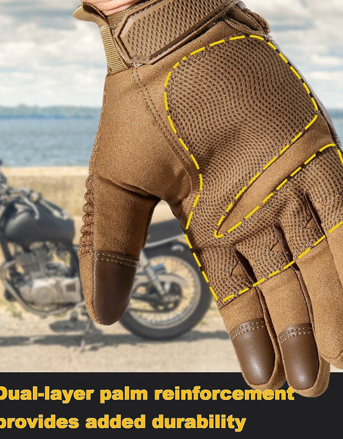 Load image into Gallery viewer, Touchscreen PU Leather Motorcycle Full Finger Gloves Protective Gear Racing Pit Bike Riding Motorbike Moto Motocross Enduro

