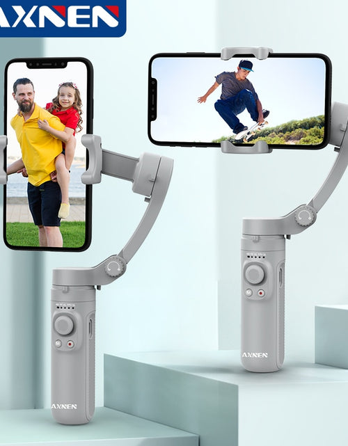 Load image into Gallery viewer, AXNEN HQ3 3-Axis Foldable Smartphone Handheld Gimbal Cellphone Video Record Vlog Stabilizer for iPhone 13 Xiaomi Huawei Samsung
