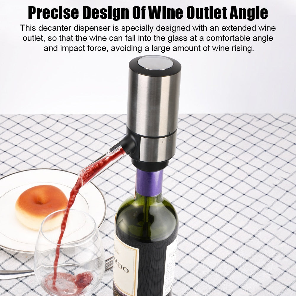 Aerator Pourer Dispenser With Base Quick Sobering Automatic Wine Decanter Electric Wine Decanter For Bar Party Kitchen