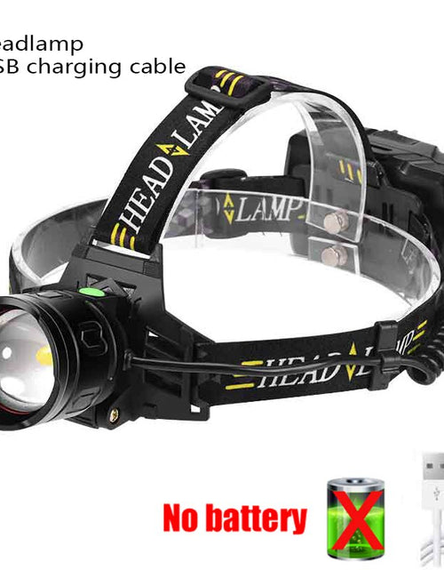 Load image into Gallery viewer, XHP70 Super Strong Headlamp LED Induction Zoom Headlight Type-C USB Rechargeable 3*18650 Battery Outdoor Camping Fishing lantern
