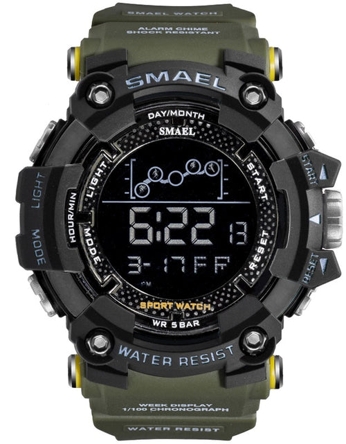 Load image into Gallery viewer, Mens Watch Military Water resistant SMAEL Sport watch Army led Digital wrist Stopwatches for male 1802 relogio masculino Watches
