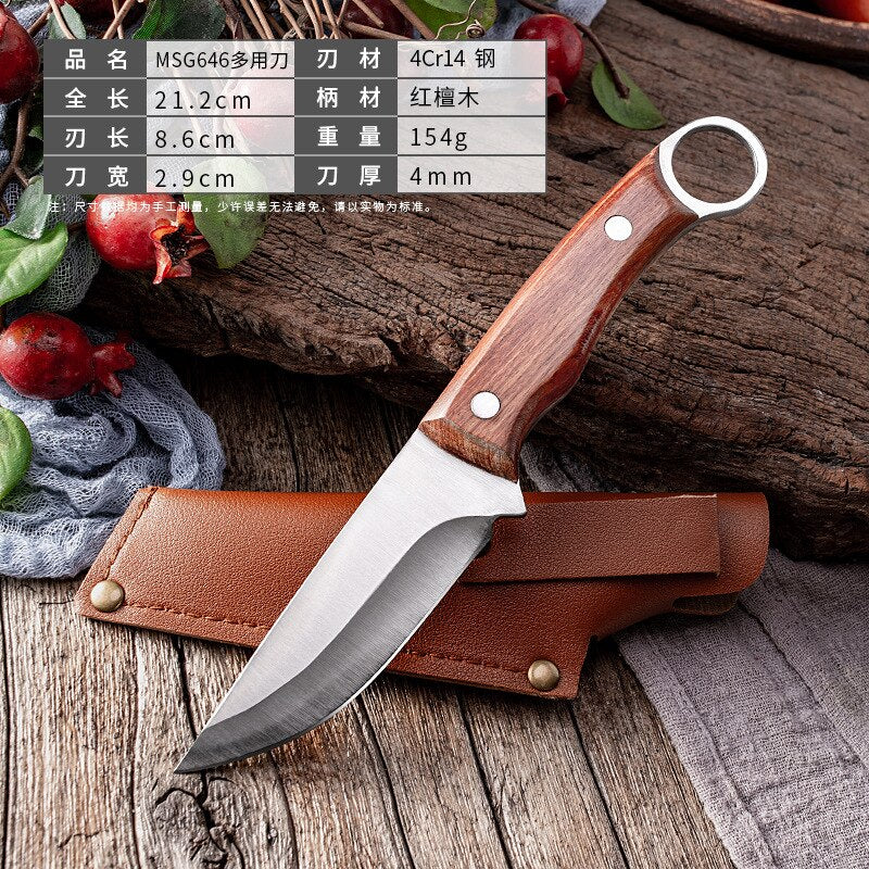 Fishing Hunting Knife Meat Cleaver Outdoor Camping Survival Tools Fruit Vegetable Cutter Utility Butcher Knives