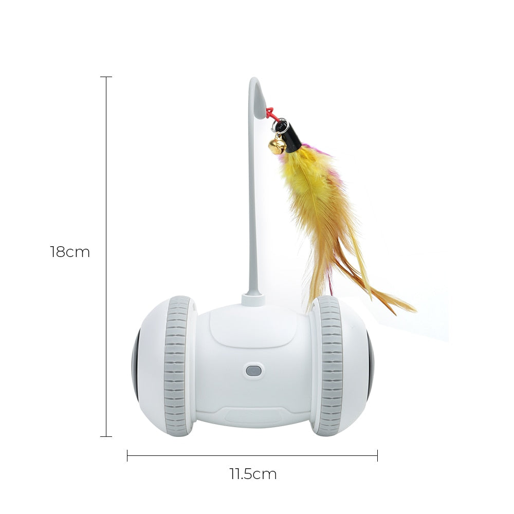 Self-Playing Kitten Toys for Pets USB Rechargeable Automatic Sensor Cat Toy Smart Robotic Interactive Electronic Feather Teaser