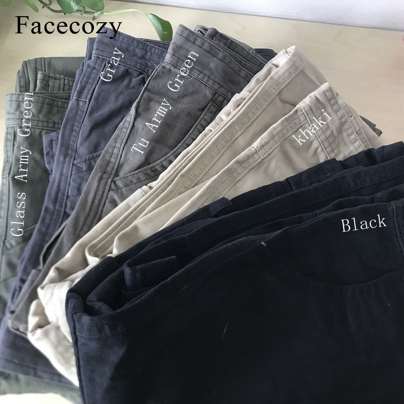 Facecozy Men Tactical Military Cargo Pants Winter Male Outdoor Multi-pockets Windproof Camping Trekking Fishing Hiking Trousers