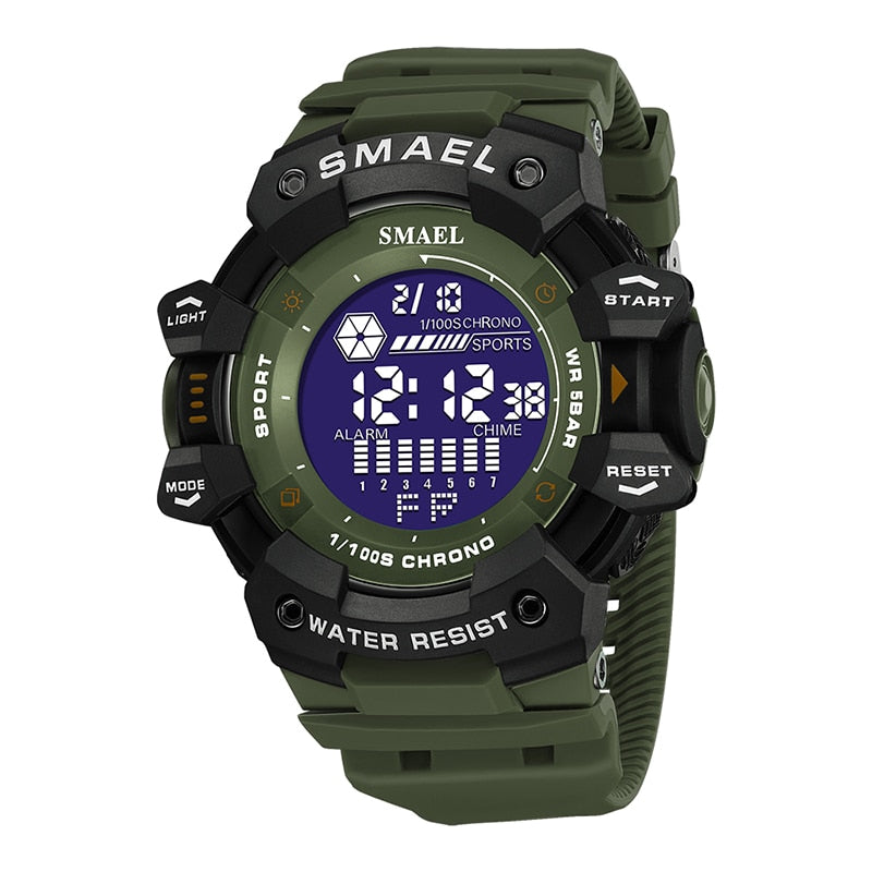 Mens Watch Military Water resistant SMAEL Sport watch Army led Digital wrist Stopwatches for male 1802 relogio masculino Watches