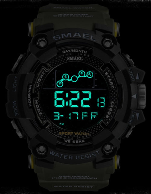 Load image into Gallery viewer, Mens Watch Military Water resistant SMAEL Sport watch Army led Digital wrist Stopwatches for male 1802 relogio masculino Watches
