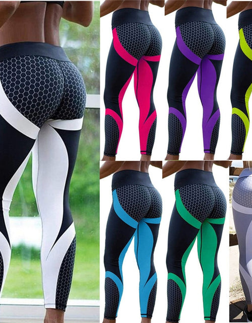 Load image into Gallery viewer, Printed Yoga Pants Women Push Up Professional Running Fitness Gym Sport Leggings Tight Trouser Pencil Leggins
