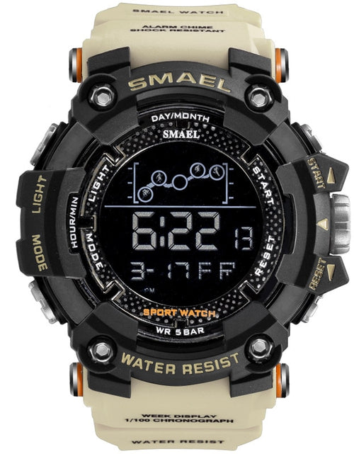 Load image into Gallery viewer, Mens Watch Military Water resistant SMAEL Sport watch Army led Digital wrist Stopwatches for male 1802 relogio masculino Watches
