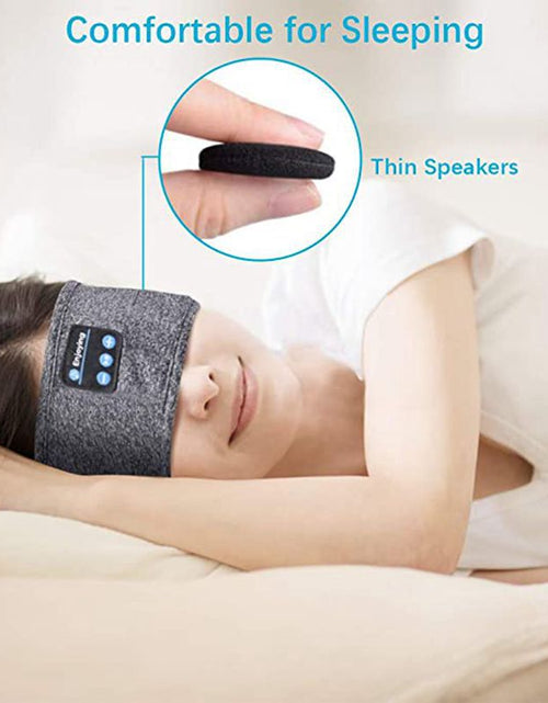 Load image into Gallery viewer, Sleep Mask Bluetooth Sleeping Headphones Headband Thin Soft Elastic Comfortable Wireless Music Headset Eye Mask For Side Sleeper

