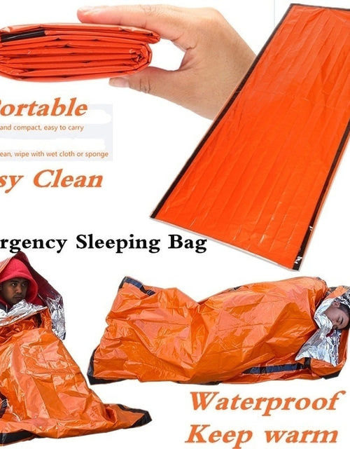 Load image into Gallery viewer, Waterproof Lightweight Thermal Emergency Sleeping Bag Bivy Sack - Survival Blanket Bags Camping, Hiking, Outdoor, Activities
